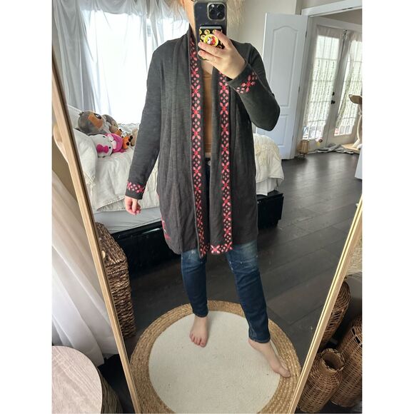 J. Jill Open Cardigan Embroidered Size XS Petite - Picture 1 of 7